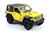 Jeep Wrangler Rubicon 4x4 Hard Top Off Road Exploration Diecast Model Toy Car Yellow