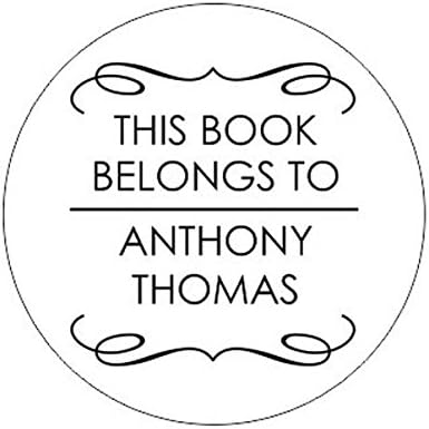 THIS BOOK BELONGS TO - TRAXX Personalised ROUND SELF INK STAMP