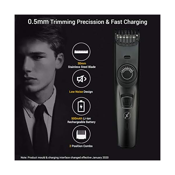 Xmate Quik Cordless Trimmer, 0.6mm Precision, USB fast Charging, 120