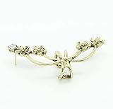 Lady Girl Retro Vintage Cool Punk Plum Blossom Ear Cuff Earring Wrap Clip Punk(bronze)