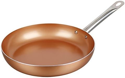 Skillet Frying Pan Copper Ceramic Nonstick 9.5 Inch Induction Bottom XIHAO Oven Safe Dishwasher Safe Aluminum Chef Cookware Fry Pan