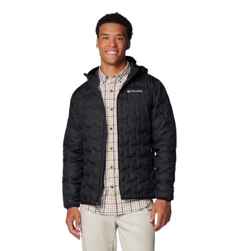 Columbia Men's Delta Ridge II Down Hooded Jacket, Black, Small