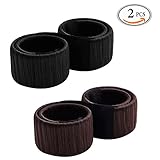 Travelmall 2 pcs Fashion Hair Styling Hair Bun Maker Clip Curler Roller Tool Hair Donut Former Foam for Girl Ladies Magic DIY Hair Tool Black +Brown