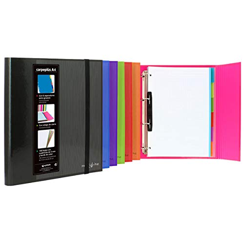 Grafoplás 88212054 Multiline Collection Folder 4 Rings A4 and Refill, Fuchsia, A4