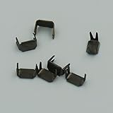 Bluemoona 200 Pcs - #5 Zipper Stoper Top Stops Bottom Rescue Repair Set Rectangle (Gun Black)