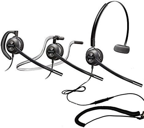 Polycom Compatible Plantronics VoIP Noise Canceling EncorePRO 540 HW540 Headset Bundle for IP320, IP321, IP330, IP331