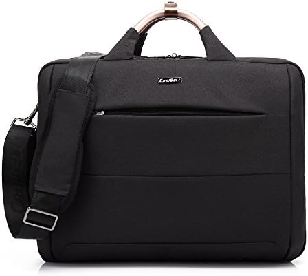 CB6305 15.6" Laptop Bag Business Case Classic Daypack Bookbag Travel and School Messenger Bags (BLACK, 15.6INCH)