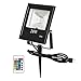 T-SUN 20W RGB Flood Lights, Outdoor Color Changing Waterproof LED Security Lights RGB Spotlights with Remote Control & US Plug for Garden, Warehouse, Sidewalk, Yard, Garage (20W)
