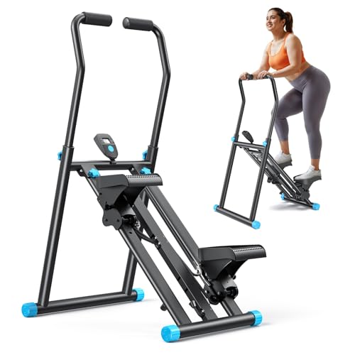 MERACH Escaladora para Ejercicio en Casa | Escaladora con Plataformas Ajustables, Modelo Mejorado de Step Ejercicio para un Entrenamiento Eficiente en Escaleras