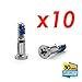 ESSENTIAL SALES4YOU 10x Gold Bottom Screws Pentalobe Dock Screws Compatible with: Apple iPhone 6 4.7