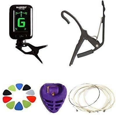 Combo 5 Tuner + Capo + Picks + Pick Sholder + String Guitar