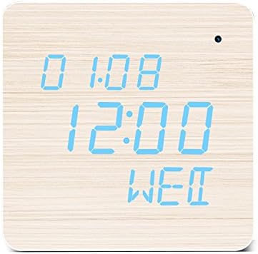 AISOUL Wi-Fi Hidden Camera Alarm Clock (Wooden Housing A-Square)