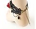 Autofor Woolen Handmade Craft Retro Vintage Noble Elegant Vampire Accessories Wedding Decorations Holiday Classic Royal Court Palace Romantic Gothic Style Punk Rock Women Lady Girls Lace Anklets Chain Foot Ankle Bracelet With Flower Design Halloween Decoratioins Present For Costume Ball Fancy Ball Masquerade - Black