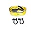 TGL 3 inch 8 Foot 30,000 Pound Capacity Tree Saver, Winch Strap with 2-Pack of 3/4 inch Shackles