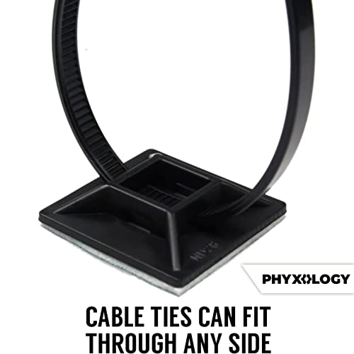 Zip Tie AdhesiveBacked Mounts 100 Pack by Phyxology Supply