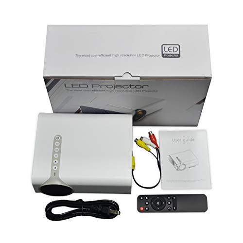 Mini Projectors,lejiada Portable Video Projector 30000 Hours Multimedia Home Theater Movie Projector,Compatible with Full HD 1080P HDMI,VGA,USB,AV,Laptop,Smartphone