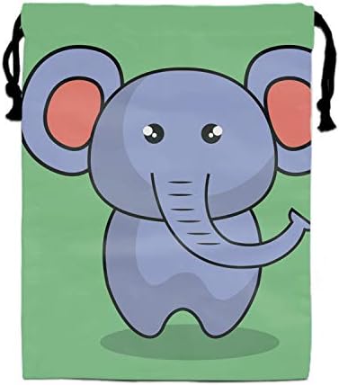 Cute Elephant Stuffed Icon Drawstring Portable Storage Shoe Outdoor Travel Bag Dustproof Gift Bags