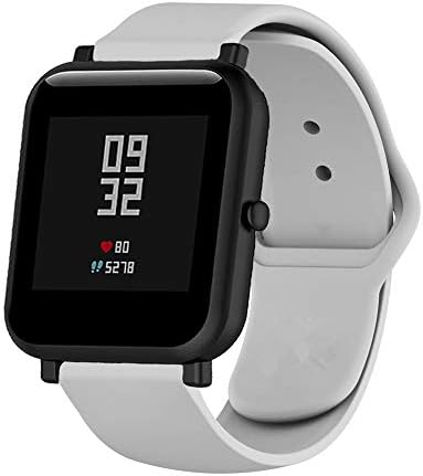 Klaas NIC Silicon Watch Band for Withings Activite 18mm Steel HR/Pop/Fossil Q Gen 3 Venture/Gen4 Venture/Venture HR/Ticwacth C2 Mens Womens SmartWatch