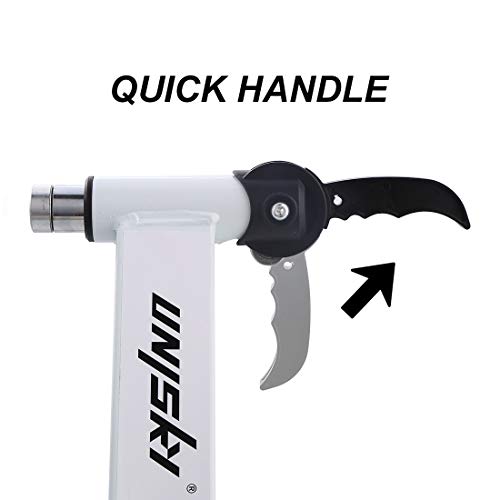unisky Indoor Exercise Cycling Fitness Magnetic Bicycle Trainer Stand- Variable 6 Levels of Resistance Bike Trainer for 26-28 Wheels (White) - Thumbnail 4