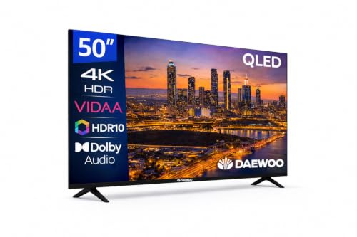 50VB56QV Smart TV 50 Pulgadas QLED 4K UHD, HDR10, Dolby Audio, Bluetooth, HDMI 2.1, Diseño Sin Marcos (Frameless), Funciones de accesibilidad, Gama 2026