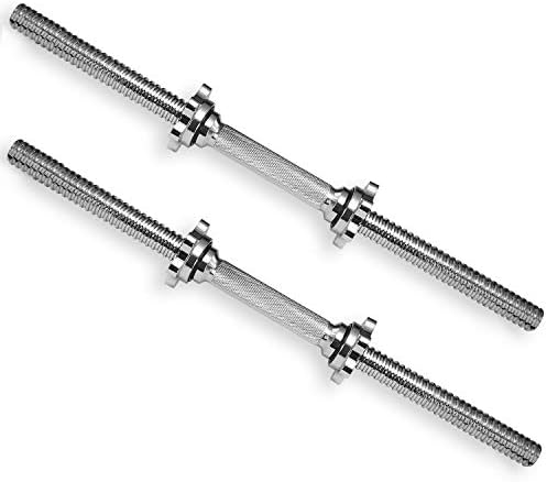 35cm/14.2 Inch Rowland Harbor Pink Threaded Dumbbell Durable Rubber Handles/Adjustable Dumbbell Bar Handles - Fit 1 Inch Standard Weight Plate - Weightlifting Accessories - Sold In Pair - View #9