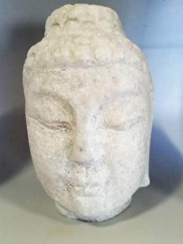 Stone Marble White Buddha Head