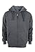 TanBridge Heavyweight Sherpa Lined Plus Sizes Warm Fleece Full Zip Mens Hoodie With Padded Sleeve & Rib Cuffs