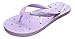 Shower Shoez Women's Non-Slip Dorm Gym Pool Water Sandal Flip Flops (7-8, Purple/Grey)