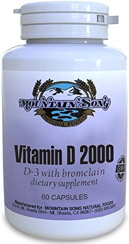 MOUNTAIN SONG VITAMIN D 2000 (D-3 WITH BROMELAIN) 60 CAPSULES