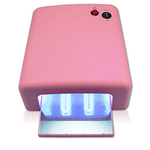 NuLinkÂ® Light Lamp 36 Watt UV Ultraviolet Dryer with Slide Out Tray & 120 Second Timer for Galaxy iPhone Refurbished LCD Front Glass LOCA Glue - Pink