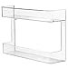 mDesign Wall Mount Nail Polish and Cosmetics Storage Rack for Bathroom - 2 Tiers, Clear