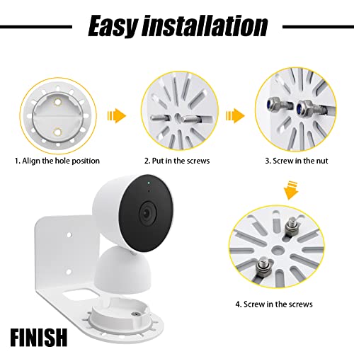 Metal Wall Mount Holder fits for Google Nest Indoor 2nd Generation