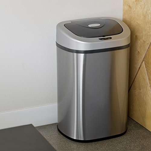 NINESTARS Automatic Touchless Infrared Motion Sensor Trash Can with ...