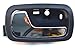 PT Auto Warehouse GM-2007MA-FL - Inside Interior Inner Door Handle, Black Housing with Chrome Lever - Driver Side Front