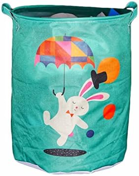 Children's Laundry Toy Hamper, Storage Basket, Waterproof, Durable, Fabric, Collapsible (Bunny Umbrella)