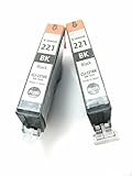 Genuine Canon CLI-221 Black Ink Cartridge 2 Pack in Bulk Packaging for Canon PIXMA MP540 MP550 MP560 MP630 MP640 MP980 MP990 MX860 MX870 iP3600 iP4600 iP4700 PIXUS MP610 MX860