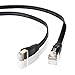 Ealona Cat7 Ethernet Cable 15 Ft - Black Internet Patch Cord, 10Gb SSTP RJ-45 Flat Short Patch Cord,Faster Than Cat5e/Cat6, for Camera, Hubs, Hub, Adapter, NAS - 15 feet