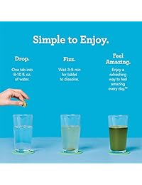 Increíble jarrón, efecto superalimentario verde, sabor: limón limón, pastillas de 60 ct, con alkalizing verdes y mezcla antioxidante., 829835005499, 1