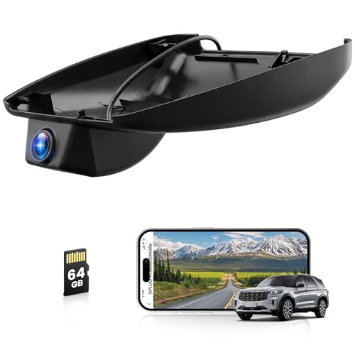 Inefala Cámara para salpicadero Compatible con Mazda CX-5 2019-2025 y CX-9 2020-2024, con cámaras 4K Ultra HD Sensor G Bucle de detección de Movimiento grabación Continua Las 24 Horas y 64 GB