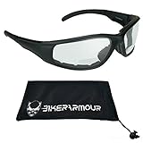 ANSI Z87.1 Motorcycle Riding Clear Lens Bifocal Safety Glasses 2.00 Foam Padded for Men and Women, Free Microfiber Cleaning Case. AIRFOIL/CL/2.0