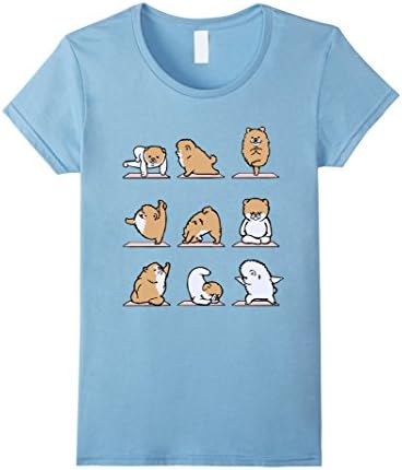 Women's Funny POMERANIAN T-Shirt Small Baby Blue