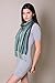 Women’s Jewel Shimmer Multicolor Stripe Scarf, Metallic Pashmina Shawl (Turquoise Green)