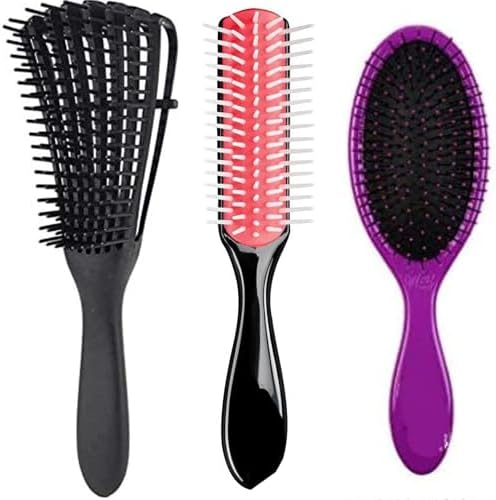 Flexible Curly Hair Rows Detangling Brush Set price in Egypt