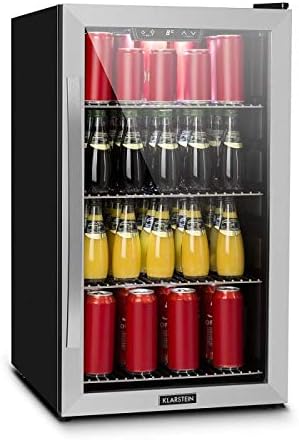 Klarstein Beersafe - Getränke-Kühlschrank mit Edelstahl-Front, Glastür