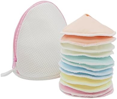 Casa Vita Contoured Bamboo Washable Nursing Pads - 12 Pieces with Laundry Bag