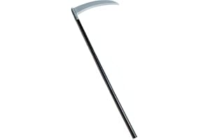 Happy Hippo Grim Reaper Scythe Prop for Halloween; Adult or Kids Grim Reaper Costume Accessories, Faux Scythe Blade & Adjustable Handle; Grim Reaper Sickle Toy