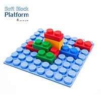 UNiPLAY Soft Building Block Building Bases - Non-Toxic & BPA-Free - 4-Piece Set