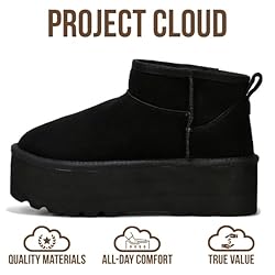 Project Cloud 100% Genuine Leather Ankle Boots for