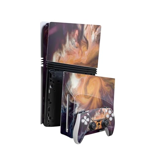 Skin Compatible with PlayStation 5 Pro Bundle + Disc Drive for PS5 - Swirl Gala…