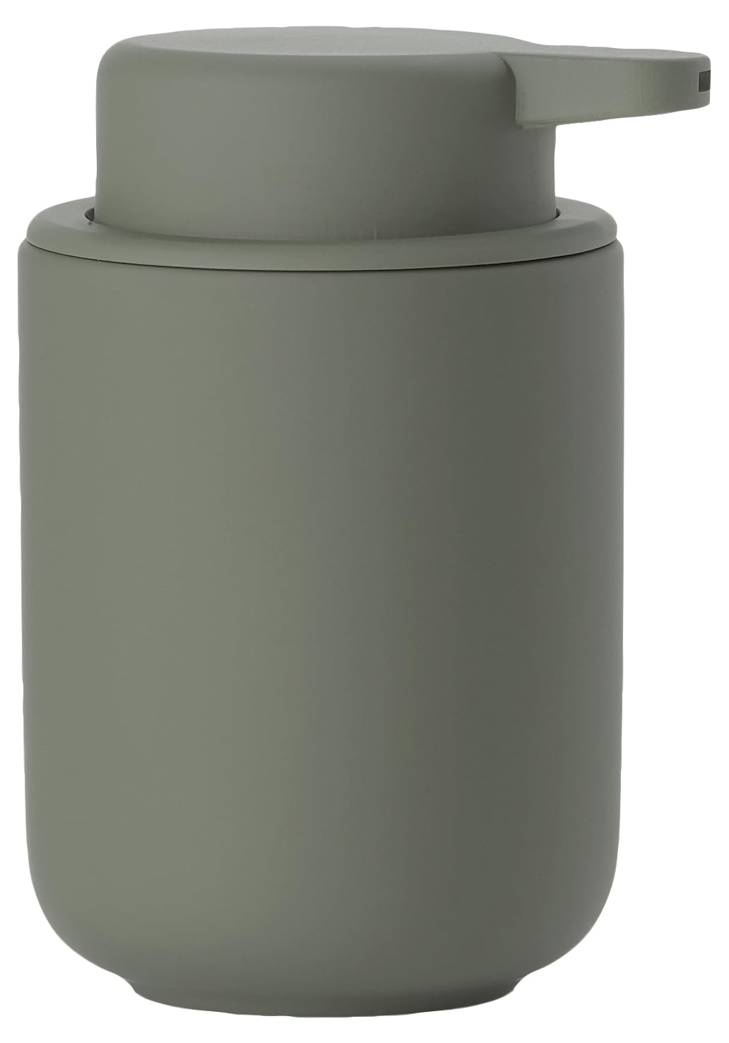 Zone Denmark Ume Soap Dispenser for Liquid Soap, Stoneware/Ceramic with Soft Touch Coating, Scandinavian Design, 250 ml, Height 12.8 cm, Olive Green